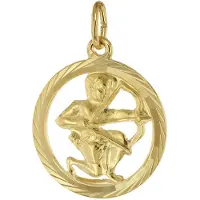 Trendor 39000-12 Sternzeichen Schütze 333 Gold Anhänger Ø 16 mm