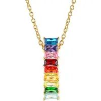 Trendor 41670 Damen-Halskette 925 Silber Vergoldet Zirkonia Collier
