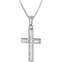 Trendor 68255 Halskette mit Kreuz 925 Silber 21 mm