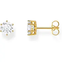Thomas Sabo H2301-414-14 Damen-Ohrringe Weißer Stein Goldfarben