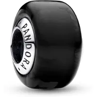Pandora 793117C00 Charm Silber Muranoglas Schwarz Mini