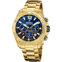 Festina Herrenuhr Timeless Chronograph Armbanduhr Edelstahl gold UF20684/2