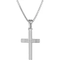 Trendor 79084 Halskette mit Kreuz 925 Silber