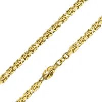 Trendor 51570 Königskette Collier Gold auf 925 Silber 2,8 mm Breite