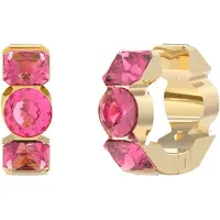 GUESS JUBE03305JWYGFCT Damen-Ohrringe Creolen Goldfarben Pink