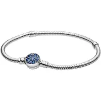 Pandora 599288C01 Damen-Armband Funkelnde Blaue Scheibe Silber