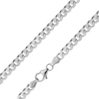 Trendor 75141 Halskette für Herren Silber 925 Panzer 5,3 mm breit
