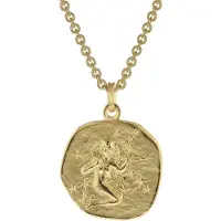 Trendor 39070-09 Jungfrau Sternzeichen Ø 20 mm Herrenkette Gold auf Silber