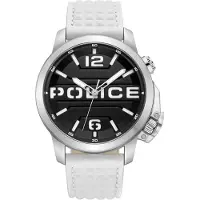 Police Armbanduhr weiß Leder Automated Herren Analog- UPOD0021704