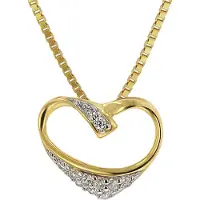 Trendor 41683 Damen-Halskette Silber 925 Vergoldet Herz-Collier