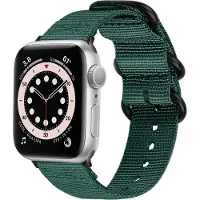 IMoshion Robustes Nylonarmband für Apple Watch | 38/40/41/42 mm - Dunkelgrün