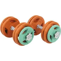Gorilla Sports Kurzhantelset 30kg - 2er Set, Gewichte 4 x 1,25kg / 8 x 2,5kg, 30mm, Gusseisen, Gummi Gripper, Sternverschluss, Griff gerändelt - Hantelset, Kurzhanteln, Krafttraining