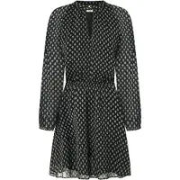 Pepe Jeans für Damen. PL953605 Salina Kleid schwarz (S), Lässig, Polyester, Langarm