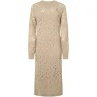 Pepe Jeans für Damen. PL953588 Hailey Kleid beige (XL), Lässig, Acryl, Langarm