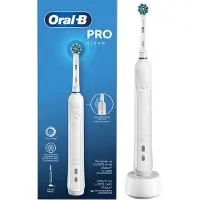 Oral-B Pro Clean Elektrische Zahnbürste mit 3D-Technologie Druckkontrolle weiß