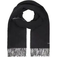 Calvin Klein Schal "FRINGES TWO TONES SCARF 40X200", mit gesticktem Logoschriftzug