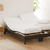 La redoute interieurs Uni-fixleintuch Für Verstellbares Doppelbett Scenario, Baumwolle