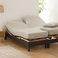 La redoute interieurs Uni-fixleintuch Für Verstellbares Doppelbett Scenario, Baumwolle