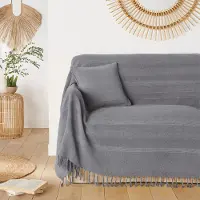 La redoute interieurs Baumwoll-decke Nedo Mit Fransen, Webmuster