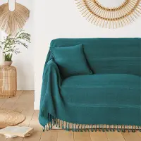 La redoute interieurs Baumwoll-decke Nedo Mit Fransen, Webmuster