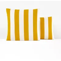 La redoute interieurs Kissenbezug Hendaye Jaune, Aus Baumwolle