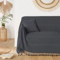 La redoute interieurs Baumwoll-decke Nedo Mit Fransen, Webmuster