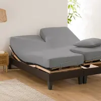 La redoute interieurs Uni-fixleintuch Für Verstellbares Doppelbett Scenario, Baumwolle