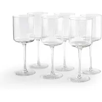 La redoute interieurs 6er-set Weingläser Stria, Rillenglas