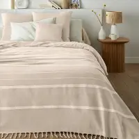 La redoute interieurs Gestreifte Tagesdecke Nedo Mit Fransen, Baumwolle