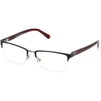 GUESS Herren GU50191 002 Rahmen von BRILLEN Metall Schwarz Quadratisch Normal