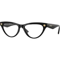 Versace Damen VE3364U GB1 Rahmen von BRILLEN Injiziert Schwarz Transparent Cat Eye Normal