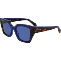 Salvatore Ferragamo Ferragamo SF2035S Opaline blue/dark tortoise 52/19/145 Damen Sonnenbrillen