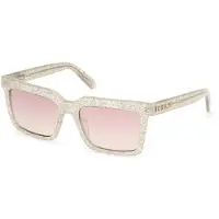 GCDS Eckige Glitzerrahmen-Sonnenbrille