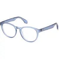 Adidas OR5094 Unisex-Brille inkl. Gläser Vollrand Rund Kunststoff-Gestell 51/17/145, blau