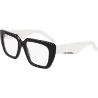 Karl Lagerfeld KL6159 Unisex-Brille inkl. Gläser Vollrand Quadratisch Acetat-Gestell 54/18/140, schwarz