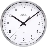 FILIUS zeitdesign 0301-19 Funk-Wanduhr 30 cm Silberfarben
