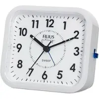 FILIUS zeitdesign 0529-0 Wecker ohne Ticken Quarz 10 x 9 cm Weiß