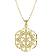 Trendor 15950 Damen-Kette Mandala 925 Silber Vergoldet