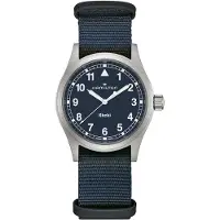 Hamilton Watche H69401940 Armbanduhr in Unisexgröße Khaki Field Quarz Blau 38 mm