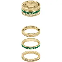 Lacoste 2040282 Damenring Trila Goldfarben/Grün