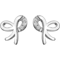 Hot Diamonds DE730 Damen-Ohrringe Ohrstecker Silber mit Diamanten Schleife