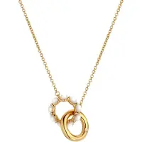 Hot Diamonds DN166 Damen-Halskette Silber vergoldet HD X JJ Calm