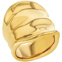 Calvin Klein 35000646 Damenring Edelstahl Goldfarben Elemental