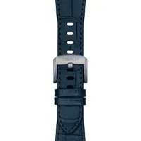 Tissot T852047701 Uhrenarmband Leder Dunkelblau für PRX Modelle