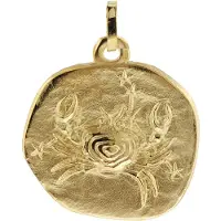 Trendor 08982-07 Sternzeichen-Anhänger Krebs 333 Gold 20 mm