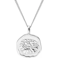 Trendor 68000-07 Halskette mit Monatsblume Juli 925 Silber Rhodiniert