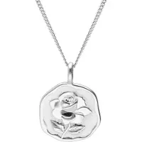 Trendor 68000-06 Halskette mit Monatsblume Juni 925 Silber Rhodiniert