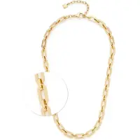 Leonardo Kette ohne Anhänger "Halskette Orfea", gold (gelbgoldfarben), Halsketten, Damen, Edelstahl, L: 50 B: 9mm, Kette ohne Anhänger, B:9mm