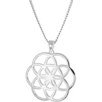 Trendor 15922 Damen Kette mit Anhänger Mandala 925 Silber