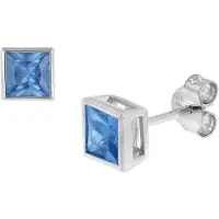 Trendor 51670-03 Damen-Ohrringe 925 Sterlingsilber mit Zirkonia London Blau